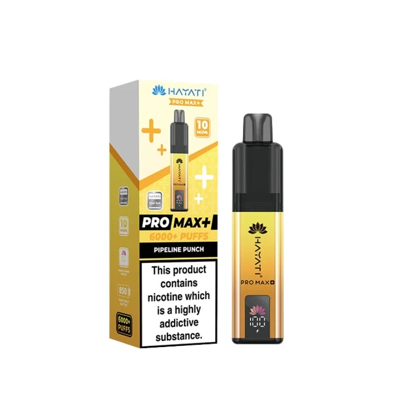 Hayati Pro Max Plus 6000 Prefilled Pod Kit - 10mg | Pipeline Punch