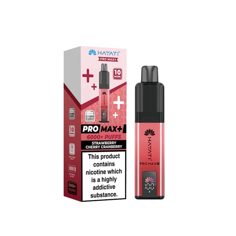 Hayati Pro Max Plus 6000 Prefilled Pod Kit - 10mg | Strawberry Cherry Cranberry