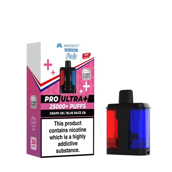 Hayati Pro Ultra Plus Prefilled Pods - Grape GB / Blue Razz GB