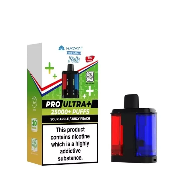 Hayati Pro Ultra Plus Prefilled Pods - Sour Apple/Juicy Peach