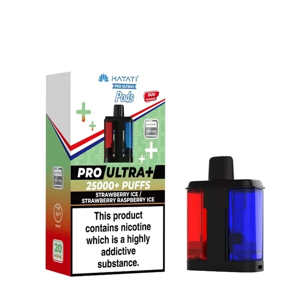 Hayati Pro Ultra Plus Prefilled Pods - Strawberry Ice / Strawberry Raspberry Ice