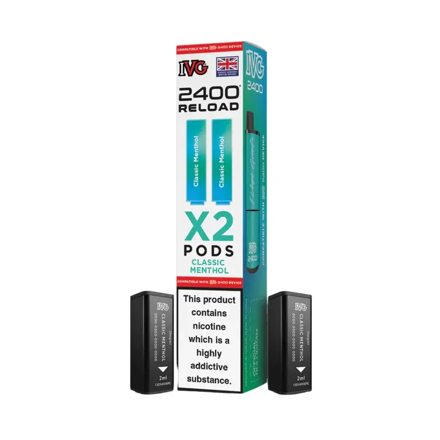 Classic Menthol IVG 2400 Reload 2 in 1 Prefilled Pods