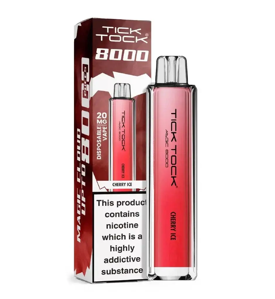 Cherry Ice Tick Tock Magic 8000 Prefilled Pod Kit