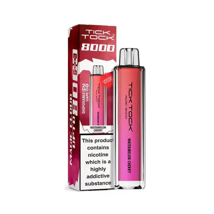 Watermelon Cherry Tick Tock Magic 8000 Prefilled Pod Kit