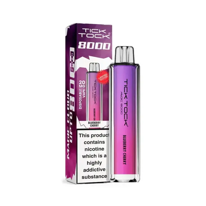 Blueberry Cherry Tick Tock Magic 8000 Prefilled Pod Kit
