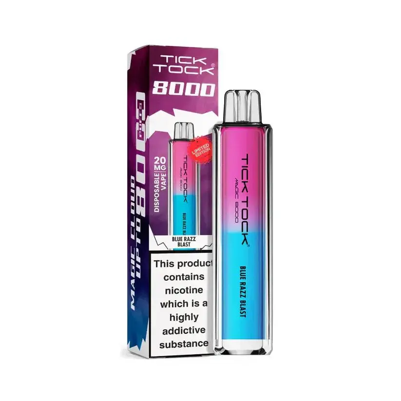 Blue Razz Blast Tick Tock Magic 8000 Prefilled Pod Kit