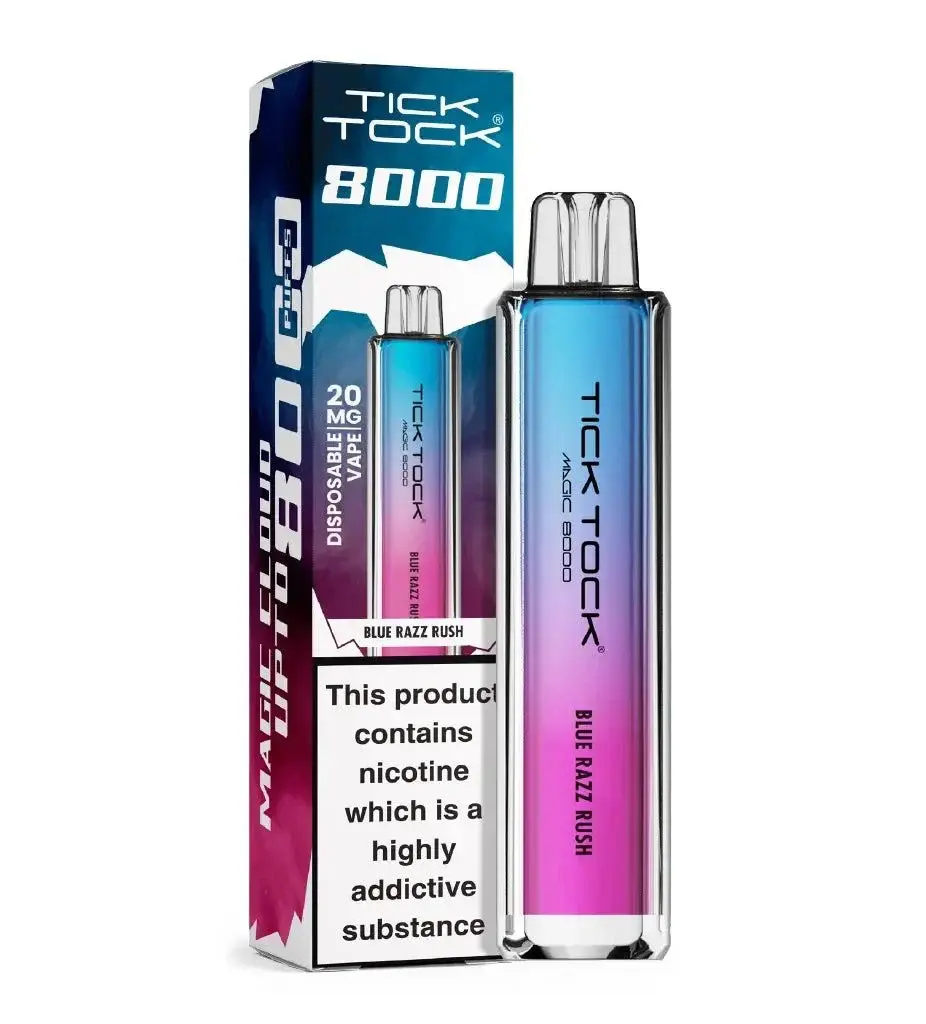 Blue Razz Rush Tick Tock Magic 8000 Prefilled Pod Kit