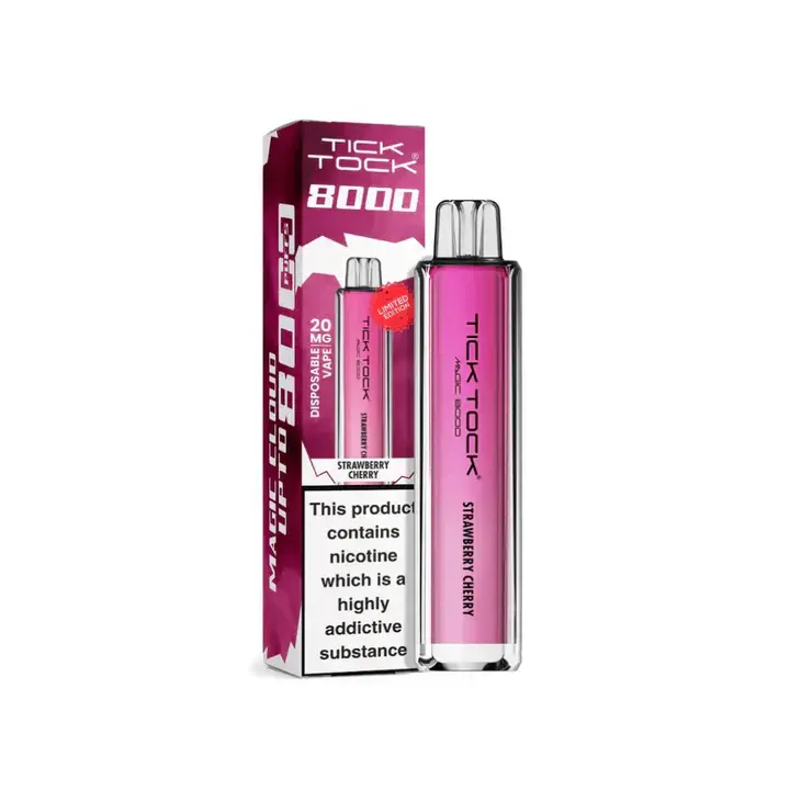 Strawberry Cherry Tick Tock Magic 8000 Prefilled Pod Kit