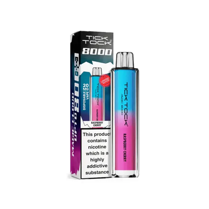 Raspberry Cherry Tick Tock Magic 8000 Prefilled Pod Kit