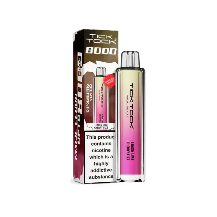 Lemon Lime Cherry Fizz Tick Tock Magic 8000 Prefilled Pod Kit