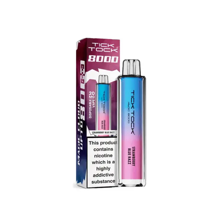 Strawberry Blue Razz Tick Tock Magic 8000 Prefilled Pod Kit